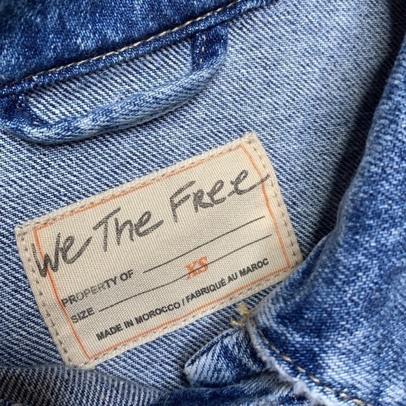 Free People Ollie Femme Trucker Cropped Denim Jacket - Picture 5 of 8